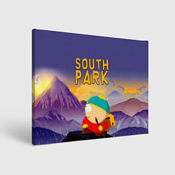 Холст прямоугольный Эпичный Картман в горах Южный Парк, цвет: 3D-принт