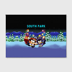 Холст прямоугольный Енот и его команда - противостояние Южный Парк, цвет: 3D-принт — фото 2