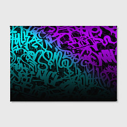 Холст прямоугольный НЕОНОВОЕ ГРАФФИТИ NEON, цвет: 3D-принт — фото 2