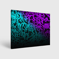 Холст прямоугольный НЕОНОВОЕ ГРАФФИТИ NEON, цвет: 3D-принт