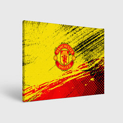 Холст прямоугольный Manchester United Футбольный клуб, цвет: 3D-принт