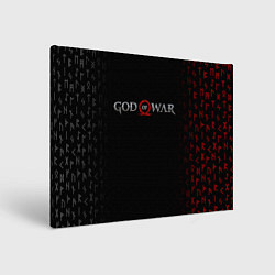 Холст прямоугольный GOD OF WAR LOGO, РУНЫ, цвет: 3D-принт