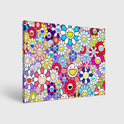 Холст прямоугольный Цветы Takashi Murakami, цвет: 3D-принт