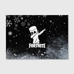 Холст прямоугольный НОВОГОДНИЙ FORTNITE MARSHMELLO, цвет: 3D-принт — фото 2