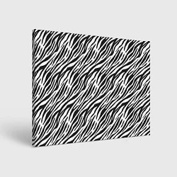 Холст прямоугольный Чёрно-Белые полоски Зебры, цвет: 3D-принт