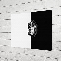 Холст прямоугольный Боец ММА чёрно-белое, цвет: 3D-принт — фото 2