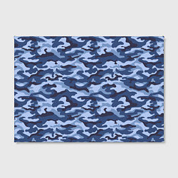 Холст прямоугольный Синий Камуфляж Camouflage, цвет: 3D-принт — фото 2