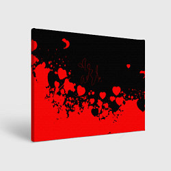 Холст прямоугольный Adele Сердечки Автограф, цвет: 3D-принт