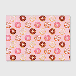 Холст прямоугольный Pink donuts, цвет: 3D-принт — фото 2