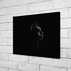 Холст прямоугольный Черный кот на черном фоне, цвет: 3D-принт — фото 2