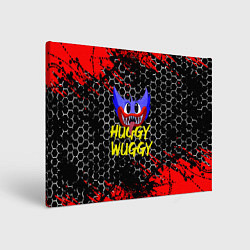 Холст прямоугольный Huggy Wuggy соты, цвет: 3D-принт