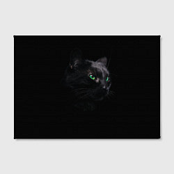 Холст прямоугольный Черна кошка с изумрудными глазами, цвет: 3D-принт — фото 2