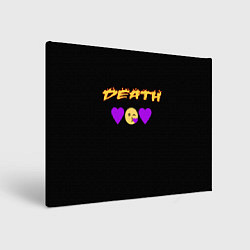 Холст прямоугольный Смерть сердечки, цвет: 3D-принт