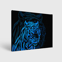 Холст прямоугольный Голубой тигр Blue, цвет: 3D-принт