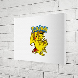 Холст прямоугольный Пикачу злой Pokemon, цвет: 3D-принт — фото 2