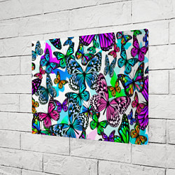 Холст прямоугольный Рой цветных бабочек, цвет: 3D-принт — фото 2