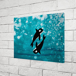 Холст прямоугольный Кит косатка в океане, цвет: 3D-принт — фото 2