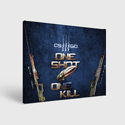 Холст прямоугольный One Shot One Kill CS GO, цвет: 3D-принт