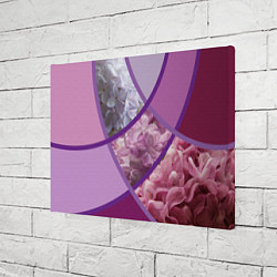 Холст прямоугольный Весна Полосатый принт Сирень, цвет: 3D-принт — фото 2