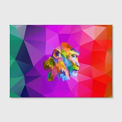 Холст прямоугольный Цветная обезьяна Color monkey, цвет: 3D-принт — фото 2