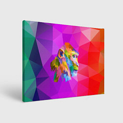 Холст прямоугольный Цветная обезьяна Color monkey, цвет: 3D-принт