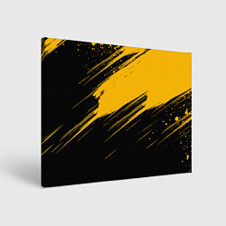 Холст прямоугольный Black and yellow grunge, цвет: 3D-принт