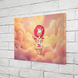 Холст прямоугольный Жираф на воздушном шаре, цвет: 3D-принт — фото 2