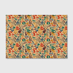 Холст прямоугольный Инструменты Музыкальные, цвет: 3D-принт — фото 2