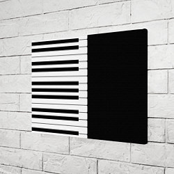 Холст прямоугольный Черно-Белое Пианино Piano, цвет: 3D-принт — фото 2