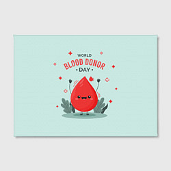 Холст прямоугольный Капелька крови, цвет: 3D-принт — фото 2