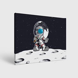 Холст прямоугольный Космонавт - каратист, цвет: 3D-принт