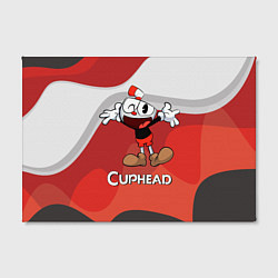 Холст прямоугольный Cuphead веселая красная чашечка, цвет: 3D-принт — фото 2