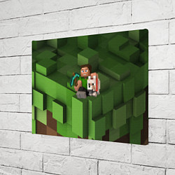Холст прямоугольный Minecraft Heroes Video game, цвет: 3D-принт — фото 2