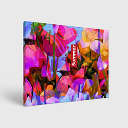 Холст прямоугольный Красочный летний цветочный паттерн Summer color pa, цвет: 3D-принт