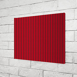 Холст прямоугольный Красно-черный узор в полоску, цвет: 3D-принт — фото 2