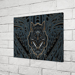 Холст прямоугольный Волк Этника, цвет: 3D-принт — фото 2