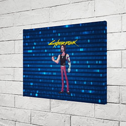 Холст прямоугольный Johnny Cyberpunk Джонни, цвет: 3D-принт — фото 2