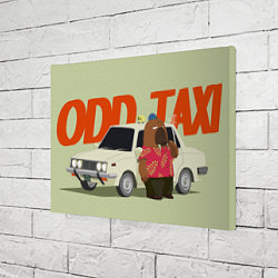 Холст прямоугольный Хироси Одокава Odd taxi, цвет: 3D-принт — фото 2