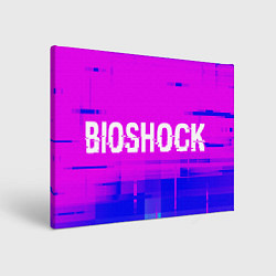 Холст прямоугольный BioShock Glitch Text Effect, цвет: 3D-принт