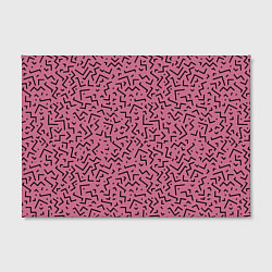 Холст прямоугольный Минималистический паттерн на розовом фоне, цвет: 3D-принт — фото 2
