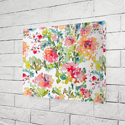 Холст прямоугольный Floral pattern Watercolour Summer, цвет: 3D-принт — фото 2