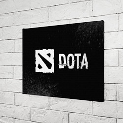 Холст прямоугольный Dota Glitch на темном фоне, цвет: 3D-принт — фото 2