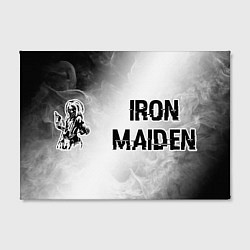 Холст прямоугольный Iron Maiden Glitch на светлом фоне, цвет: 3D-принт — фото 2