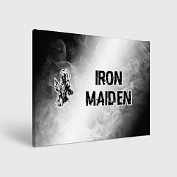 Холст прямоугольный Iron Maiden Glitch на светлом фоне, цвет: 3D-принт