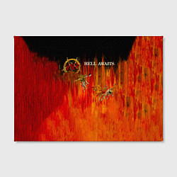 Холст прямоугольный Hell Awaits - Slayer, цвет: 3D-принт — фото 2