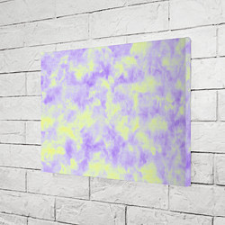Холст прямоугольный Нежный желто-фиолетовый тай дай, цвет: 3D-принт — фото 2