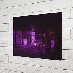 Холст прямоугольный Неоновый ночной переход - Фиолетовый, цвет: 3D-принт — фото 2