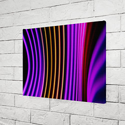 Холст прямоугольный Неоновые линейные фонари - Фиолетовый, цвет: 3D-принт — фото 2