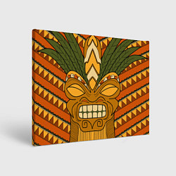 Холст прямоугольный Polynesian tiki ANGRY, цвет: 3D-принт