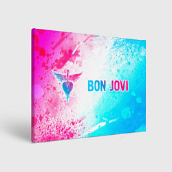 Холст прямоугольный Bon Jovi Neon Gradient, цвет: 3D-принт